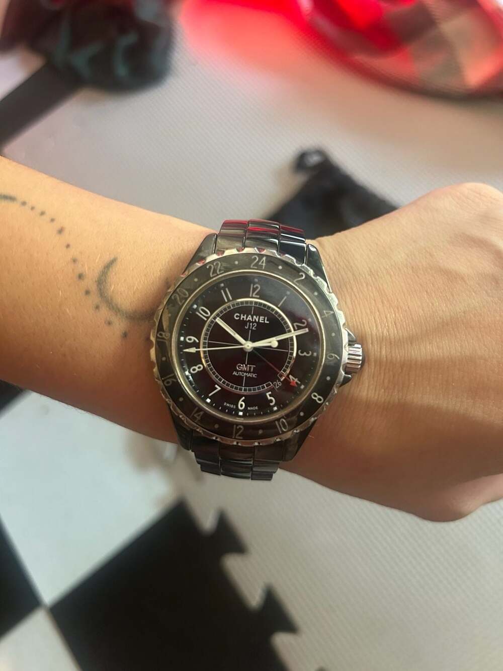 Chanel J12 GMT Automatic Black Ceramic Watch